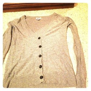 Medium gray button up cardigan